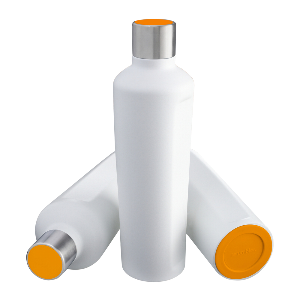 Thermotrinkflasche RETUMBLER-mySTEELONE - orange, silber, weiß
