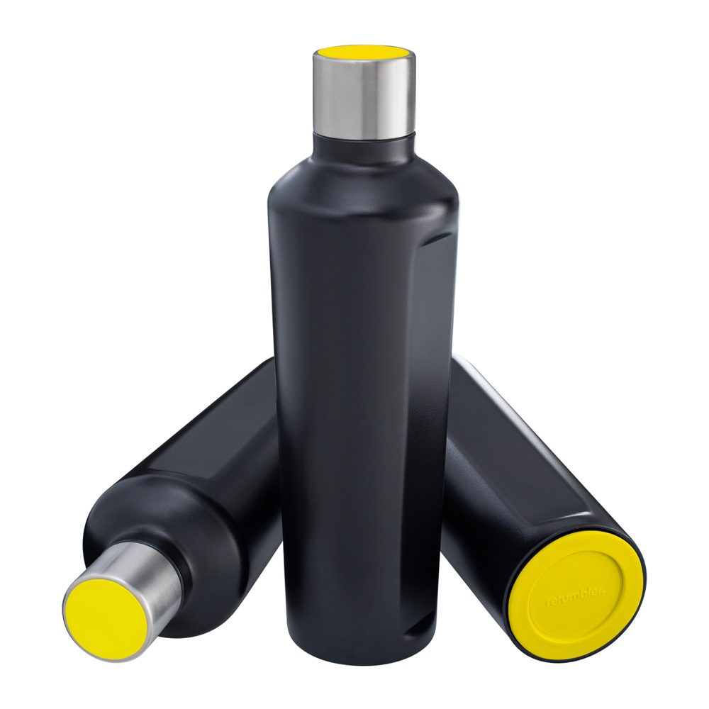 Thermotrinkflasche RETUMBLER-mySTEELONE - gelb, schwarz, silber