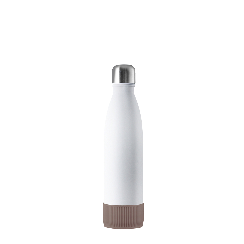 Thermotrinkflasche RETUMBLER-NIZZA - silber, weiß, braun