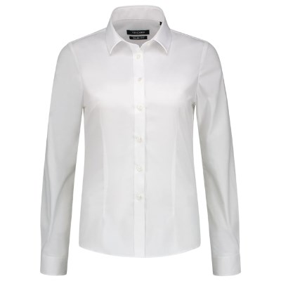 Hemd Damen Fitted Stretch Blouse weiss