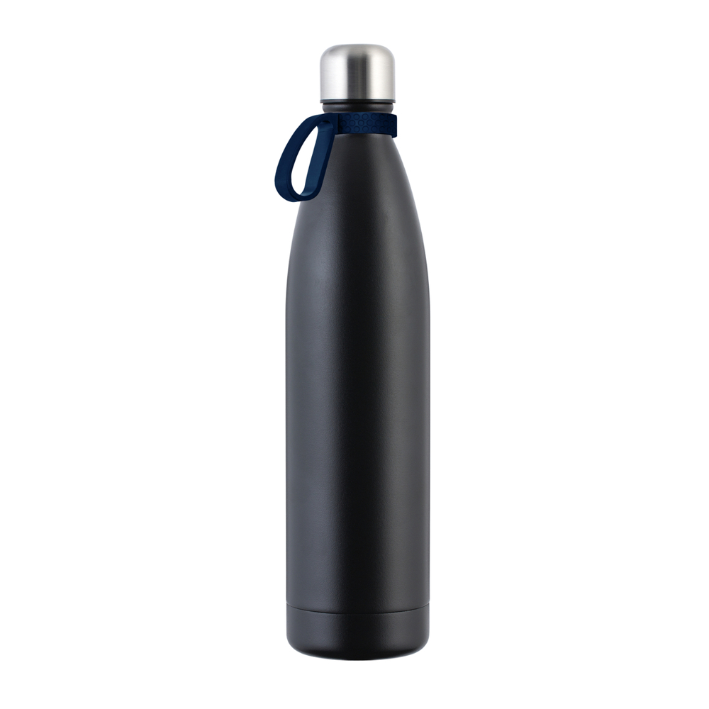 Thermotrinkflasche RETUMBLER-NIZZA XXL - dunkelblau, schwarz, silber