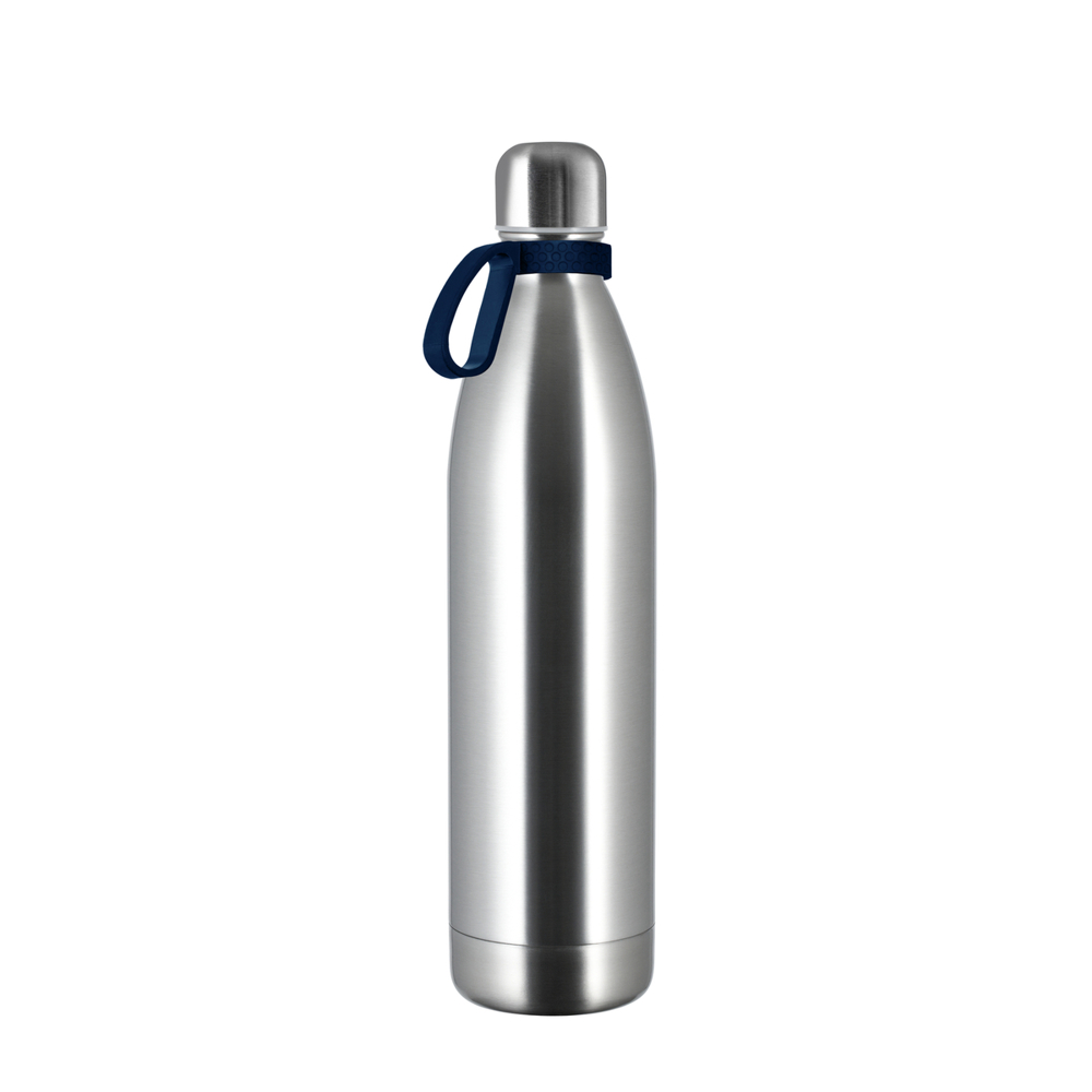 Thermotrinkflasche RETUMBLER-NIZZA XL - silber, dunkelblau