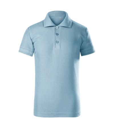 Polohemd Kinder Pique Polo Free himmelblau