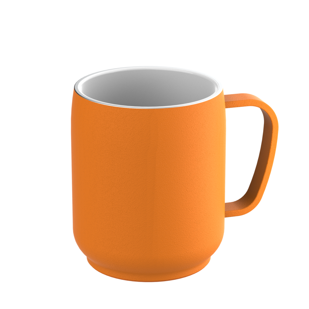 Thermobecher RETUMBLER-myNIZZA CERAMIC - orange, weiß