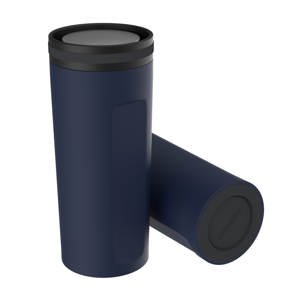 Thermobecher RETUMBLER-mySTEELONE - dunkelgrau, weiß, marineblau, schwarz, silber