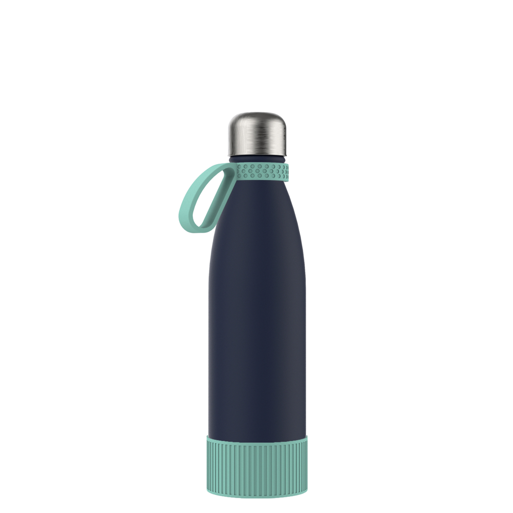 Thermotrinkflasche RETUMBLER-NIZZA - hellblau, marineblau, silber