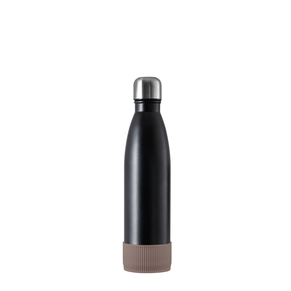 Thermotrinkflasche RETUMBLER-NIZZA - schwarz, silber, braun