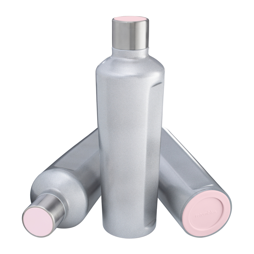 Thermotrinkflasche RETUMBLER-mySTEELONE - hellmagenta, silber