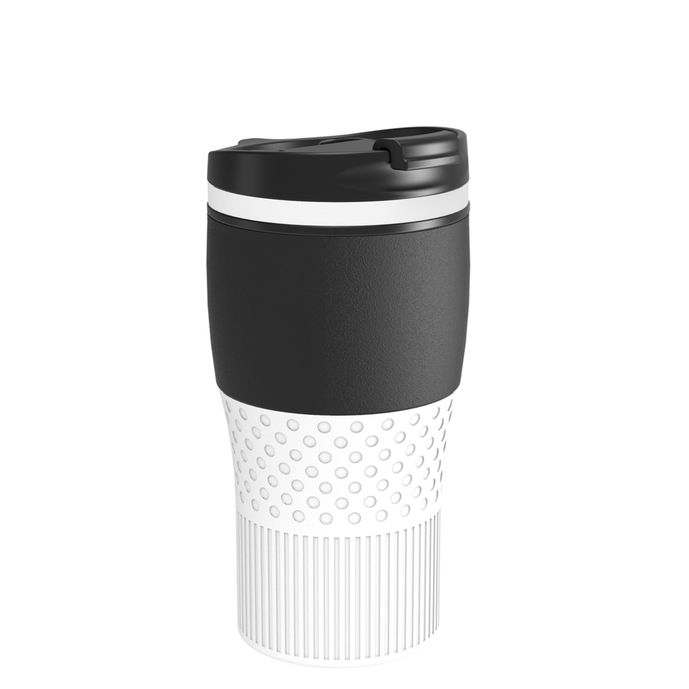 Thermobecher RETUMBLER-BAYAMO MEZZO CORPORATE - weiß, schwarz