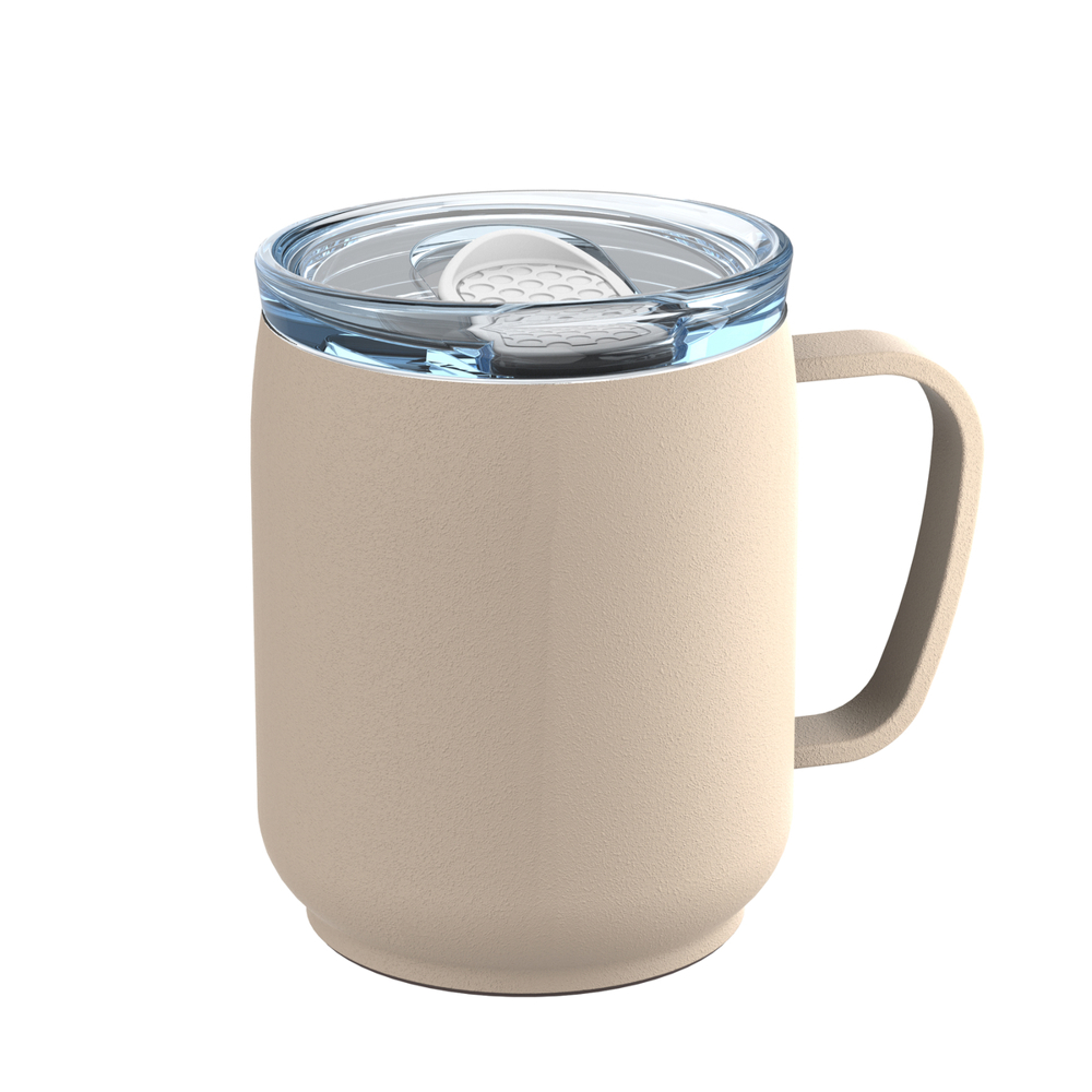 Thermobecher RETUMBLER-myNIZZA CERAMIC - weiß, transparent, beige