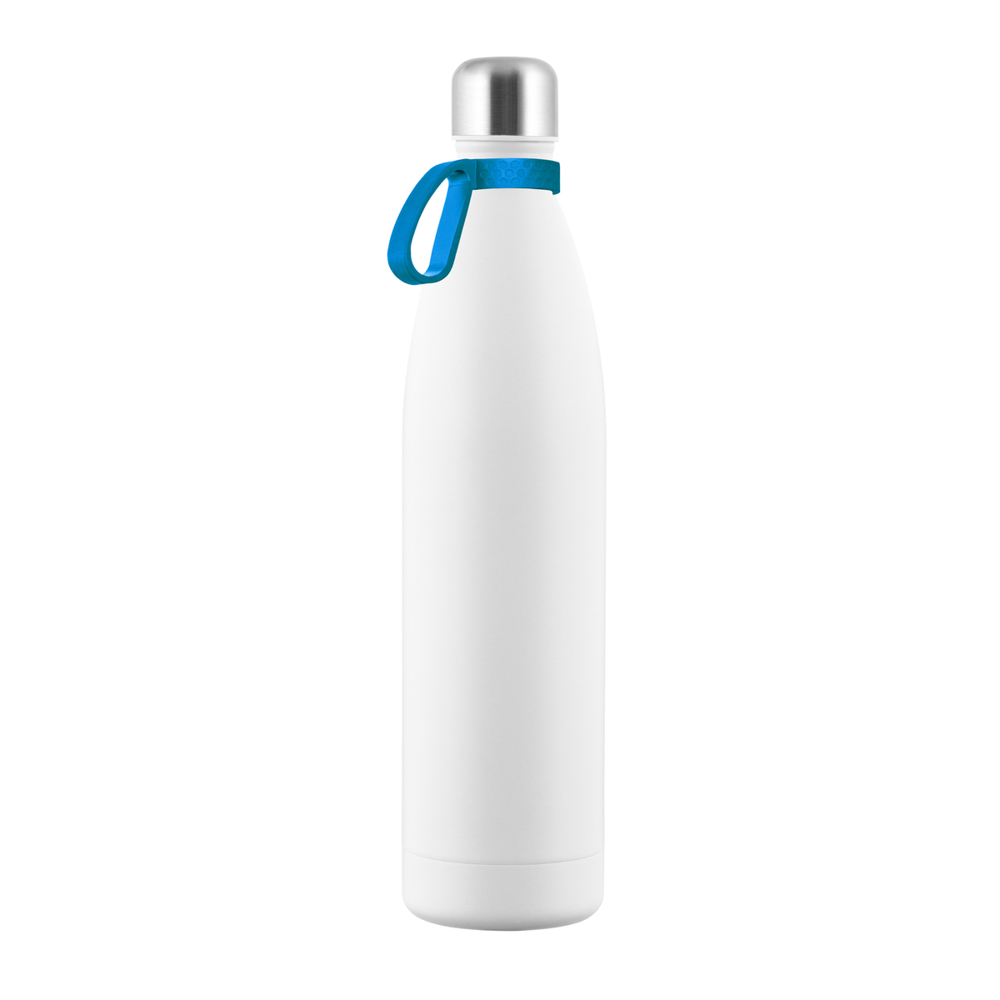 Thermotrinkflasche RETUMBLER-NIZZA XXL - cyan, silber, weiß