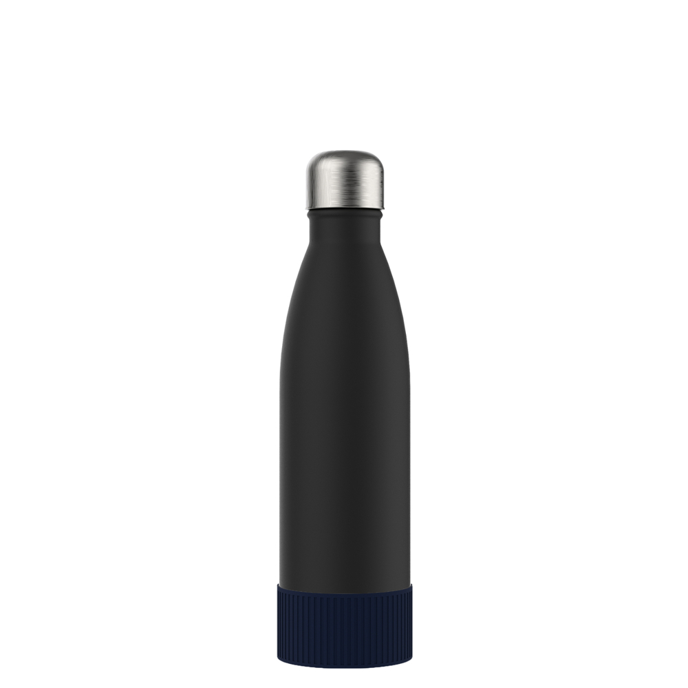 Thermotrinkflasche RETUMBLER-NIZZA - schwarz, silber, marineblau