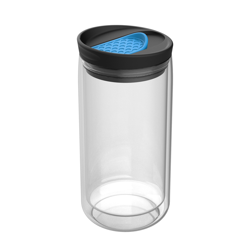 Thermobecher RETUMBLER-myNIZZA - transparent, cyan