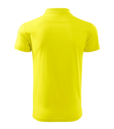 Polohemd Herren Pique Polo zitronengelb