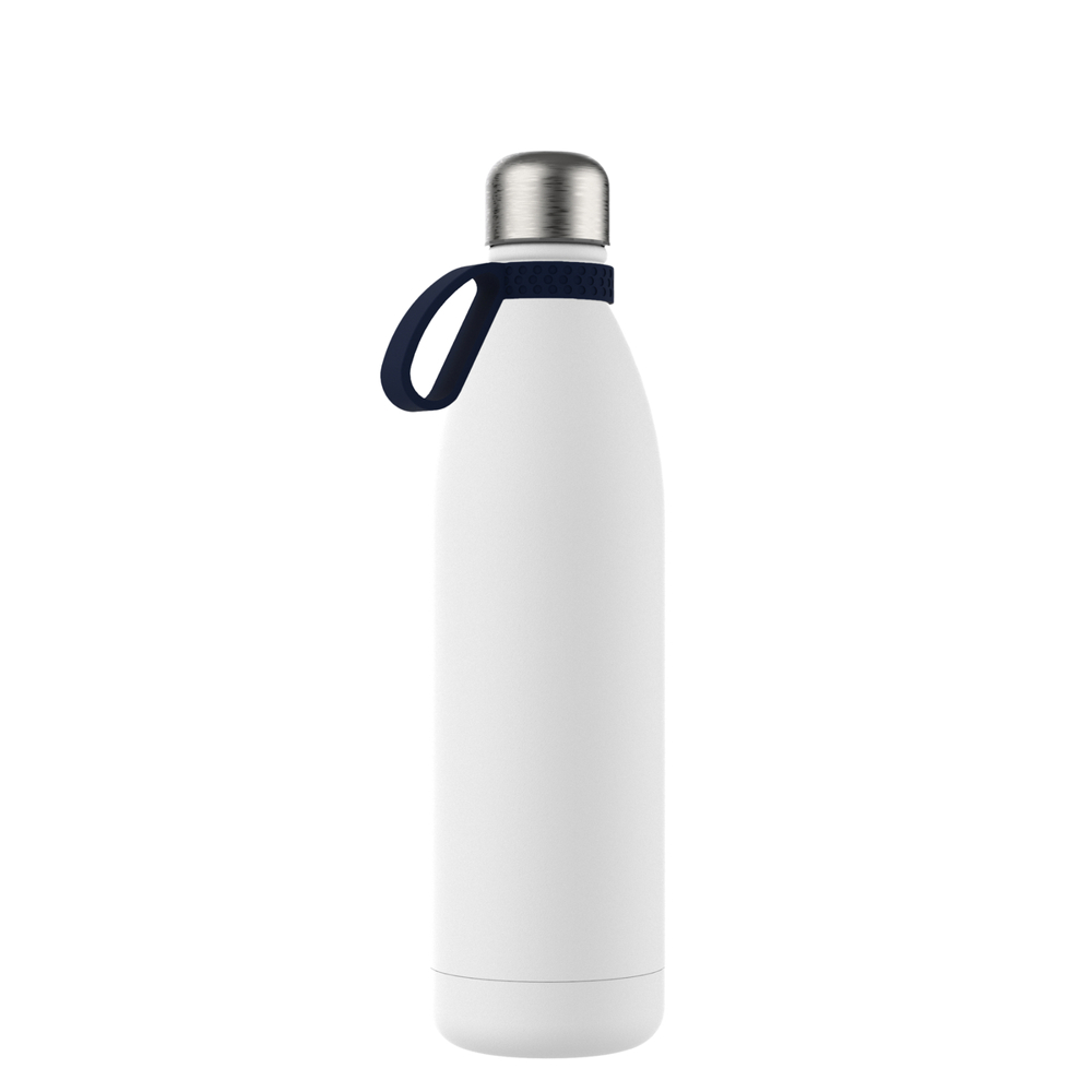 Thermotrinkflasche RETUMBLER-NIZZA XL - silber, weiß, marineblau