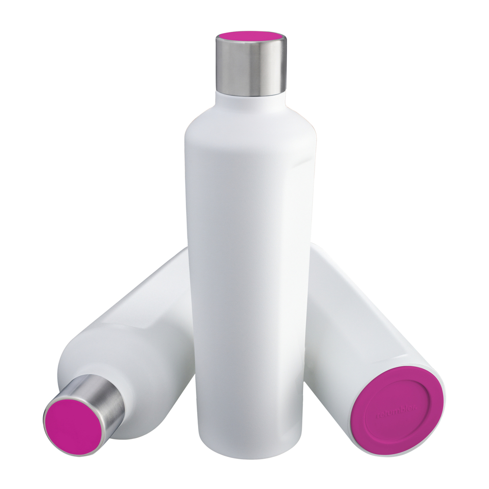 Thermotrinkflasche RETUMBLER-mySTEELONE - magenta, silber, weiß