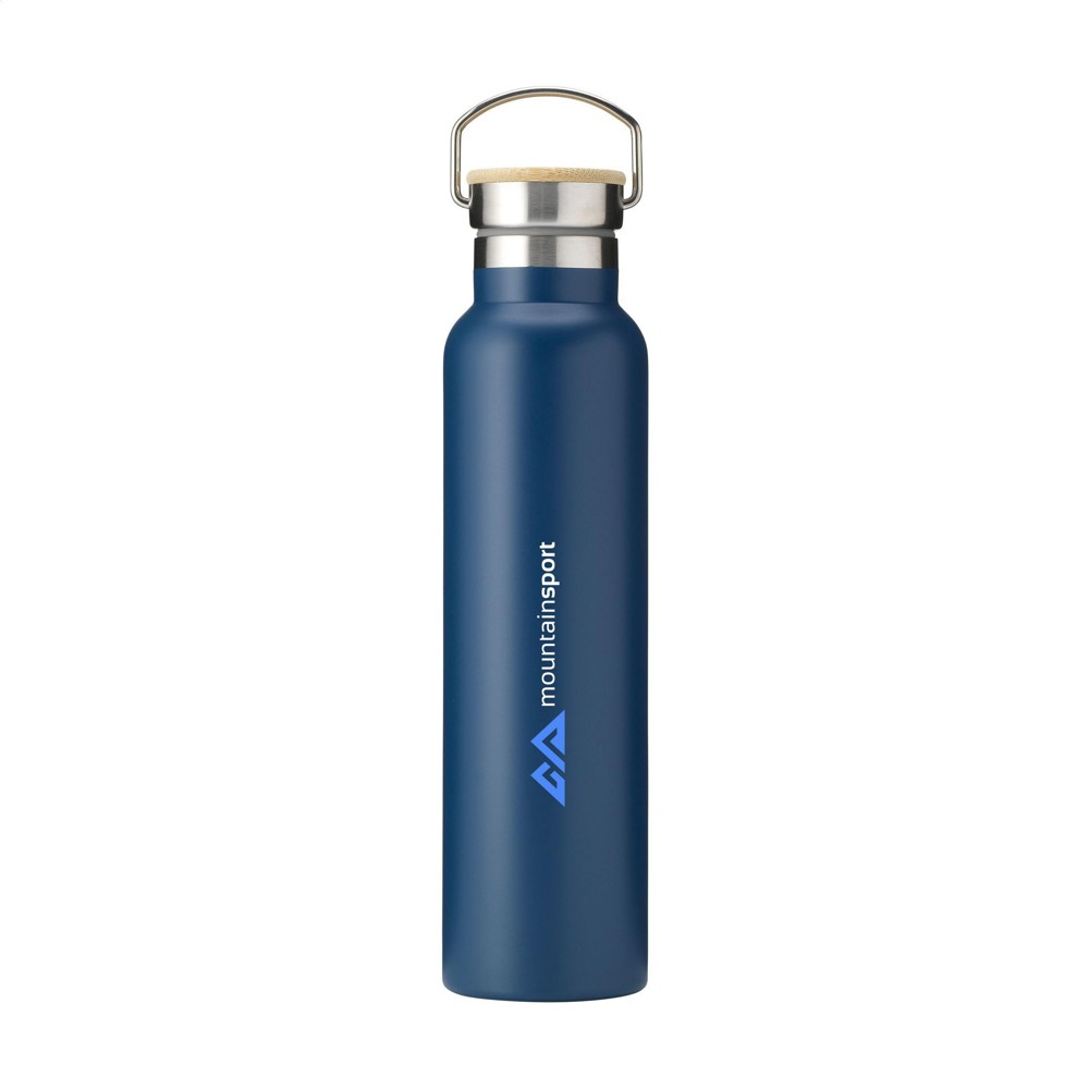 Nordvik RCS Recycled Steel 750 ml Trinkflasche - blau (± PMS 2188C)