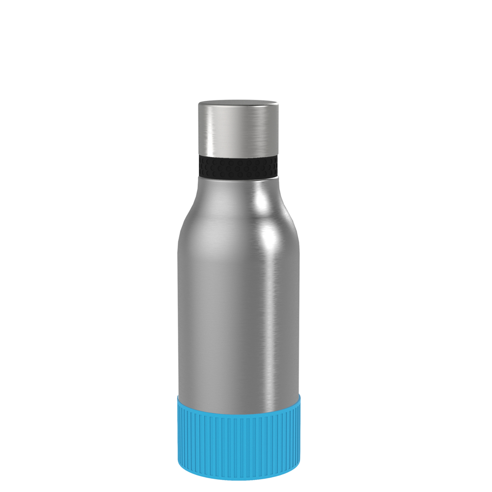 Thermotrinkflasche RETUMBLER-myNIZZA II 420 CERAMIC - cyan, schwarz, silber