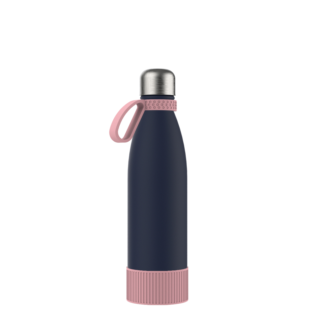 Thermotrinkflasche RETUMBLER-NIZZA - hellmagenta, rose, marineblau, silber