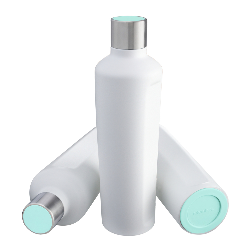 Thermotrinkflasche RETUMBLER-mySTEELONE - mint, silber, weiß