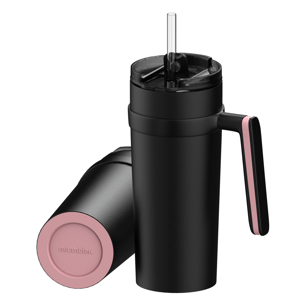 Thermobecher RETUMBLER-myORINOCO CERAMIC - hellmagenta, rose, schwarz