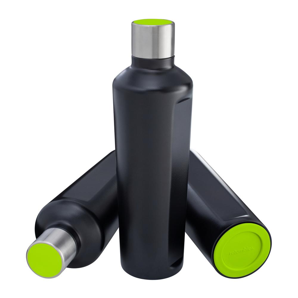 Thermotrinkflasche RETUMBLER-mySTEELONE - hellgrün, schwarz, silber