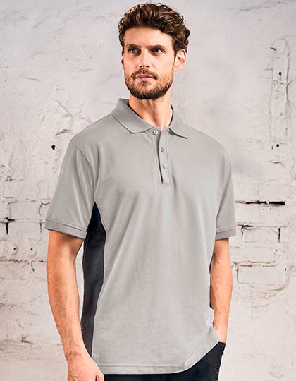 EXCD by Promodoro - Unisex Contrast Polo - New Light Grey (Solid), Charcoal (Solid)