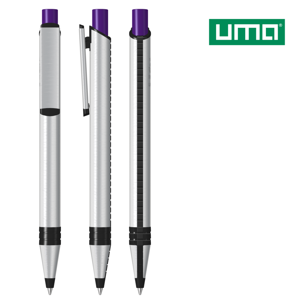 RECYCLED PET PEN ALUMA - dunkelviolett
