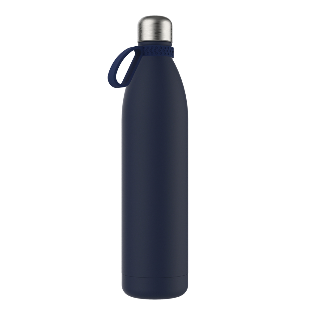Thermotrinkflasche RETUMBLER-NIZZA XXL - dunkelblau, marineblau, silber