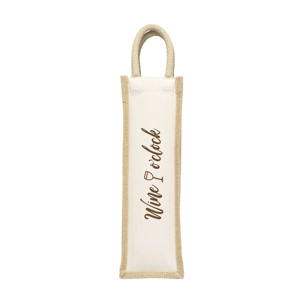 Jute Canvas Wine Bag Weintasche