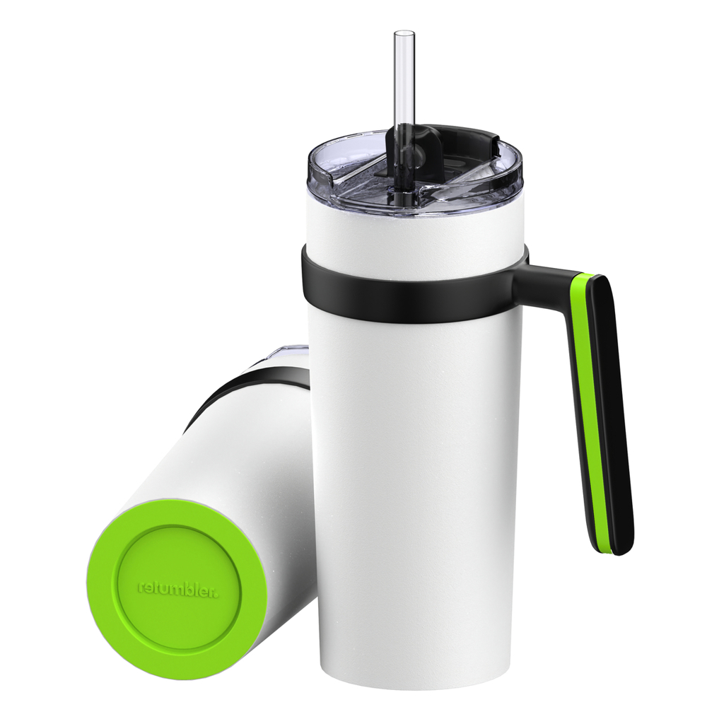 Thermobecher RETUMBLER-myORINOCO CERAMIC - hellgrün, weiß