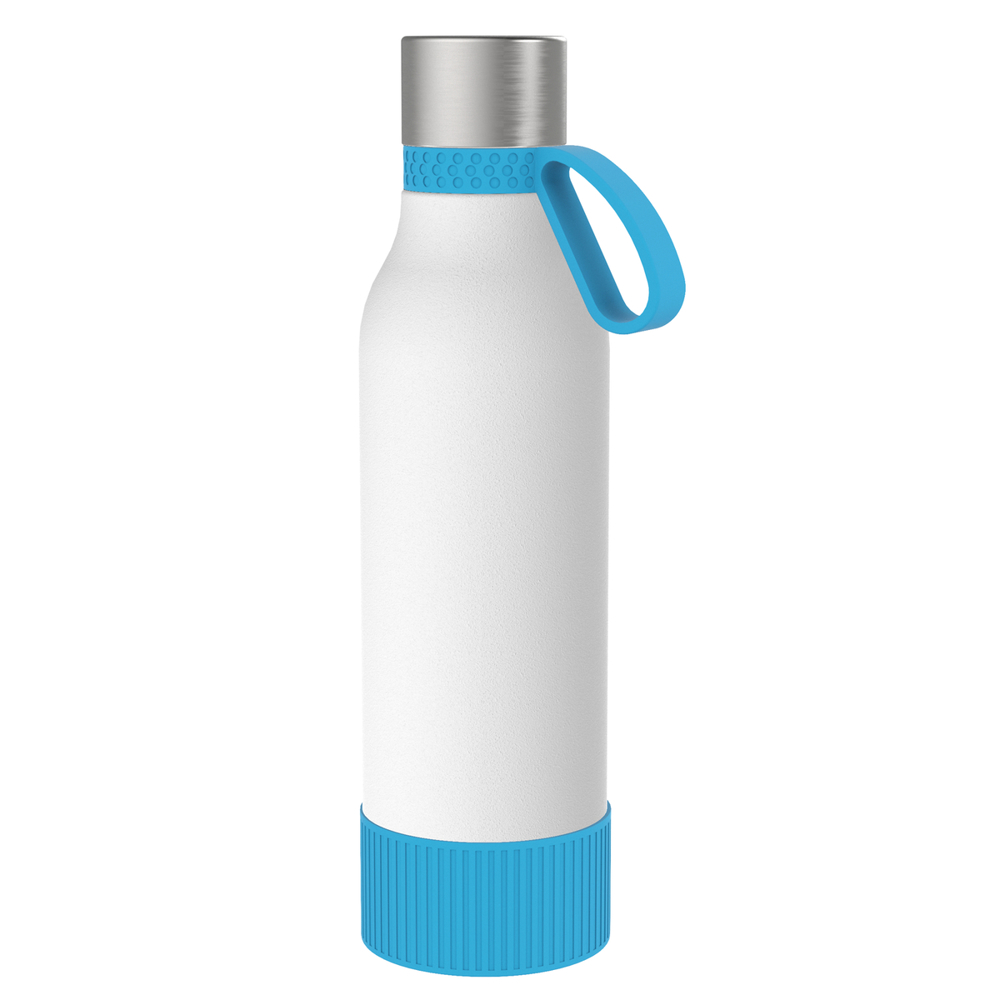 Thermotrinkflasche RETUMBLER-myNIZZA II 600 CERAMIC - cyan, schwarz, silber, weiß