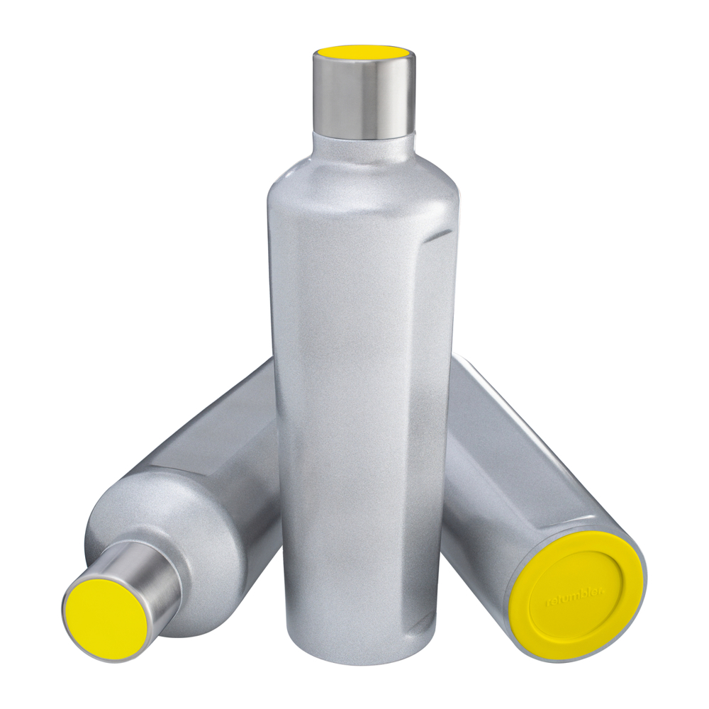 Thermotrinkflasche RETUMBLER-mySTEELONE - gelb, silber