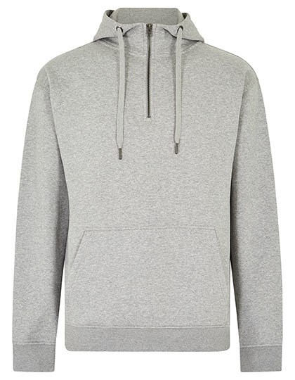 Kustom Kit - Regular Fit 1/4 Zip Hoodie - Heather Grey