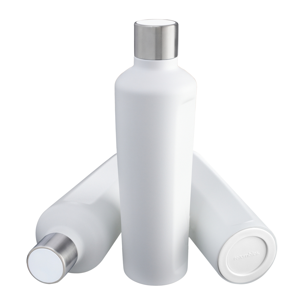 Thermotrinkflasche RETUMBLER-mySTEELONE - weiß, silber