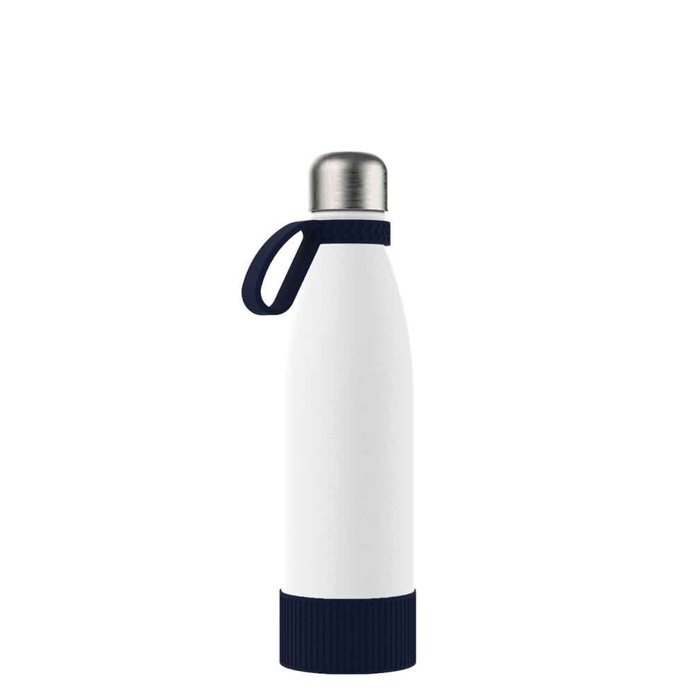 Thermotrinkflasche RETUMBLER-NIZZA - silber, weiß, marineblau