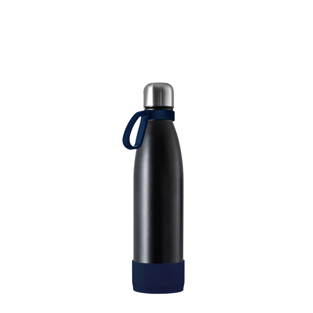 Thermotrinkflasche RETUMBLER-NIZZA - schwarz, silber, dunkelblau