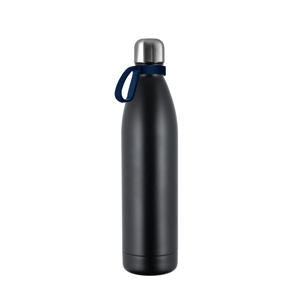 Thermotrinkflasche RETUMBLER-NIZZA XL - schwarz, silber, dunkelblau