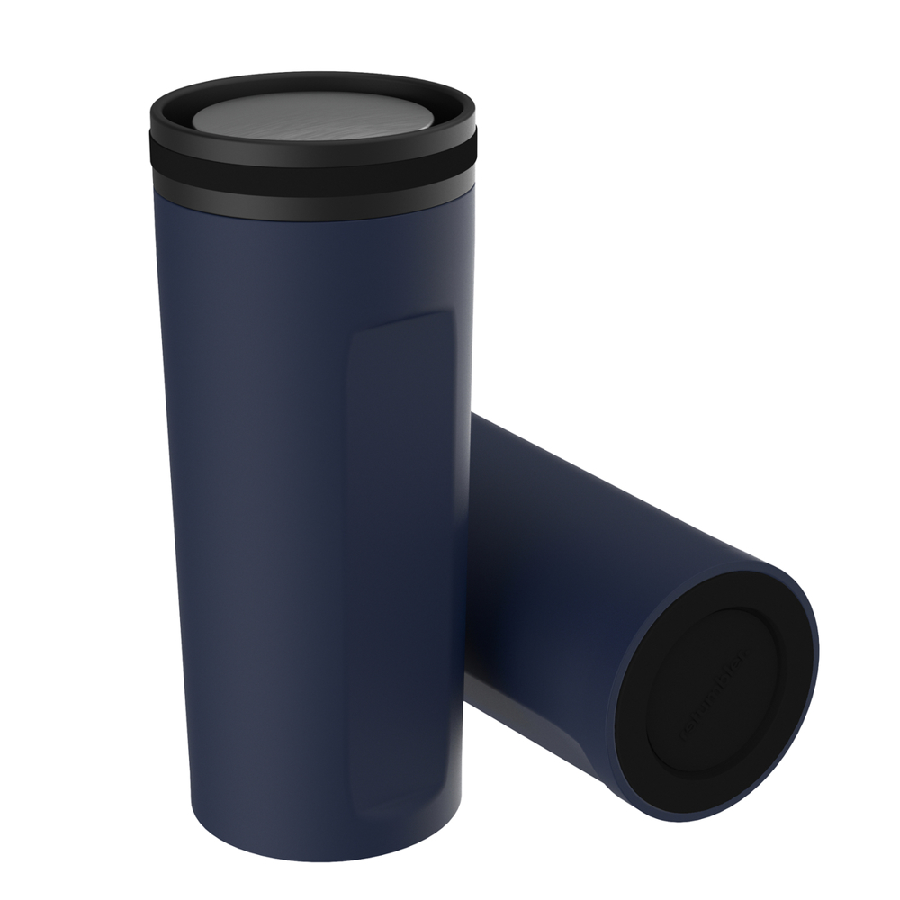 Thermobecher RETUMBLER-mySTEELONE - schwarz, weiß, marineblau, silber