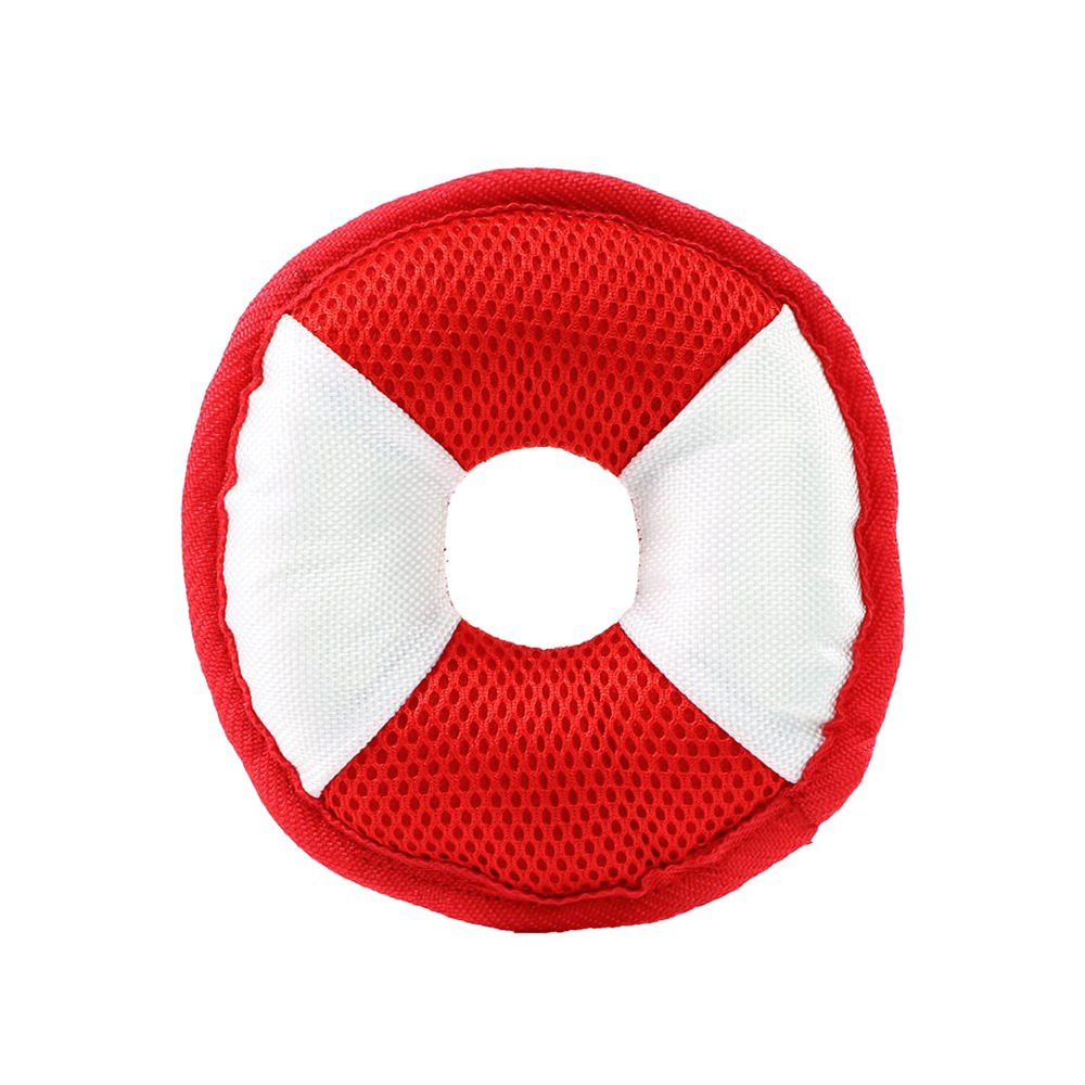 Hundespielzeug Flying Disc - weiß/rot
