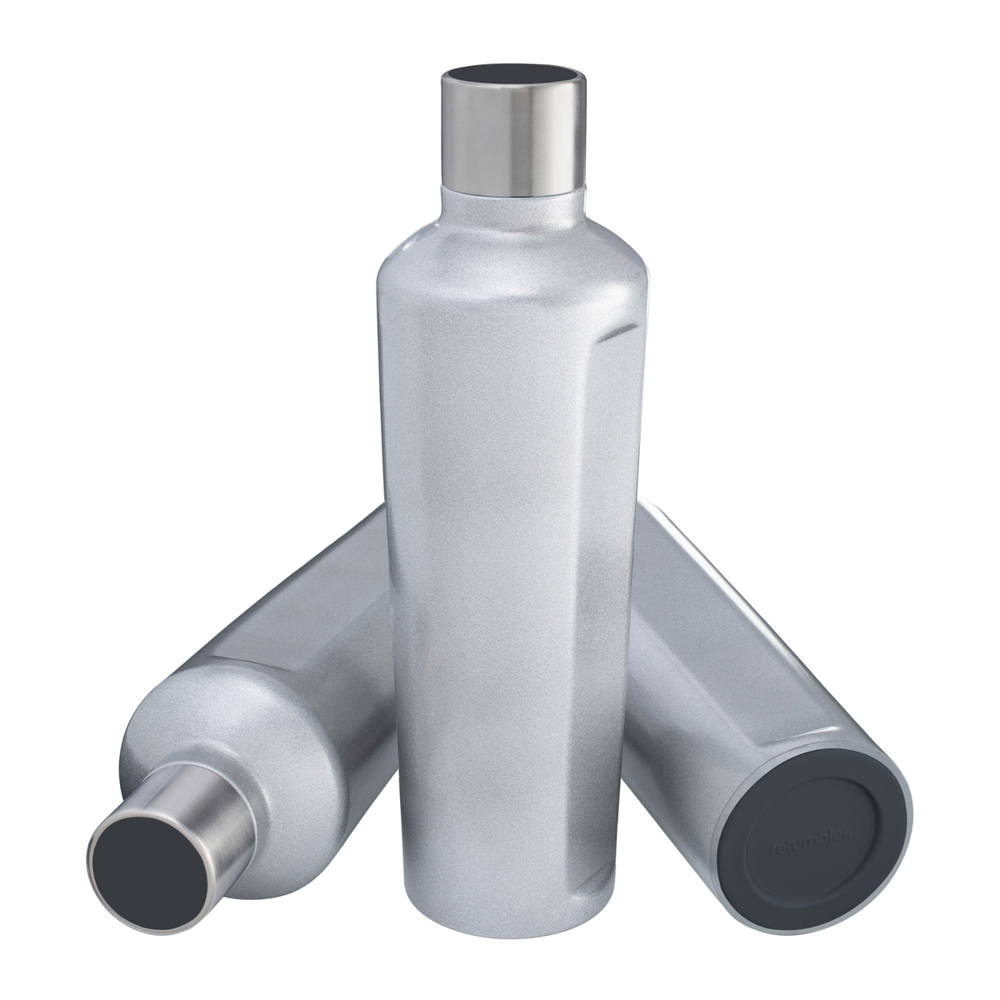 Thermotrinkflasche RETUMBLER-mySTEELONE - dunkelgrau, silber