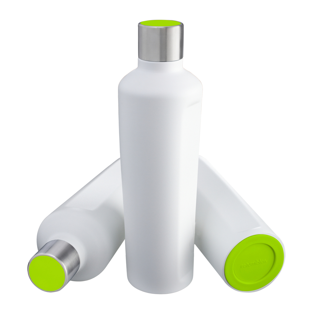 Thermotrinkflasche RETUMBLER-mySTEELONE - hellgrün, silber, weiß
