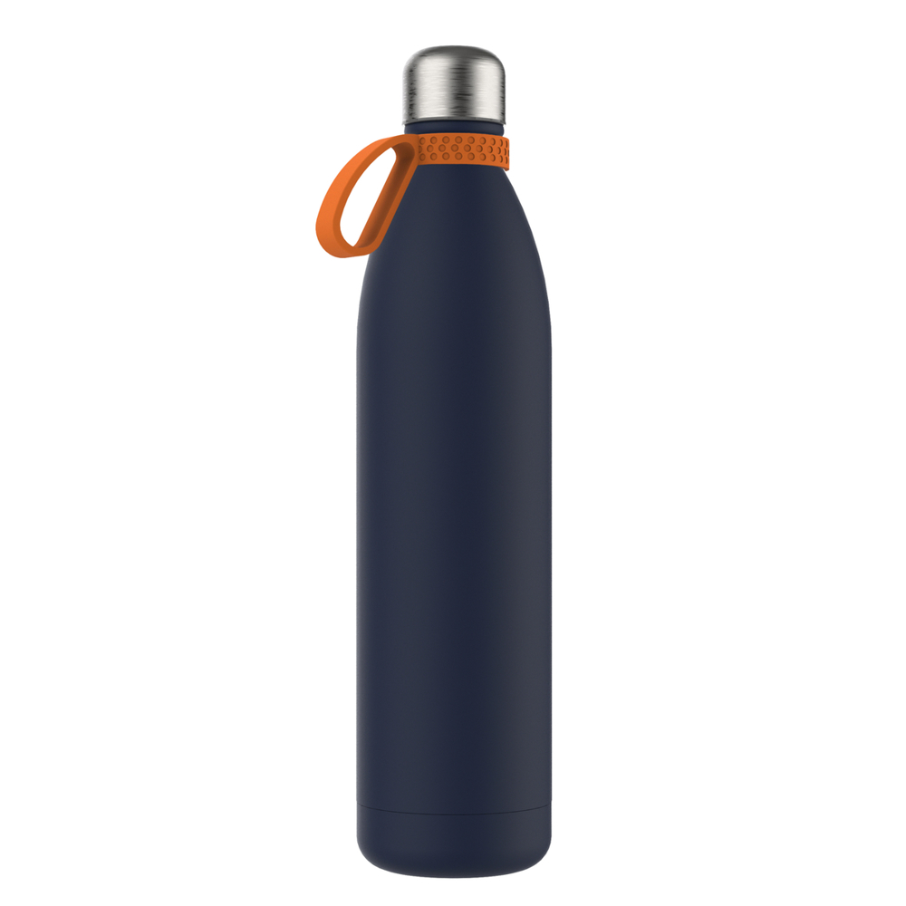 Thermotrinkflasche RETUMBLER-NIZZA XXL - orange, marineblau, silber
