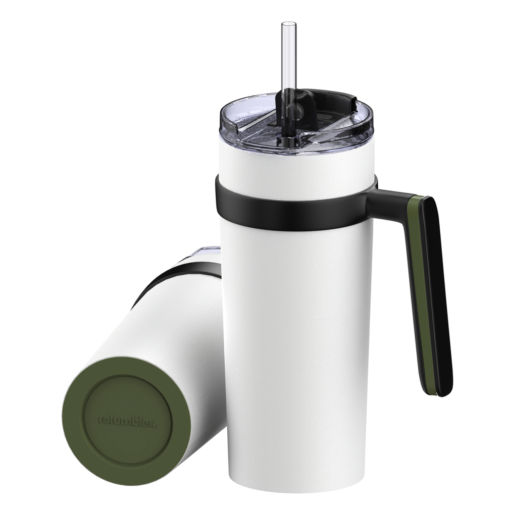 Thermobecher RETUMBLER-myORINOCO CERAMIC - dunkelgrün, olivgrün, weiß