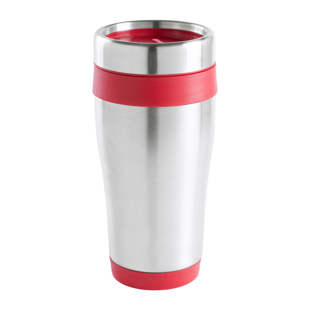 Caprol - Thermobecher - rot/silber