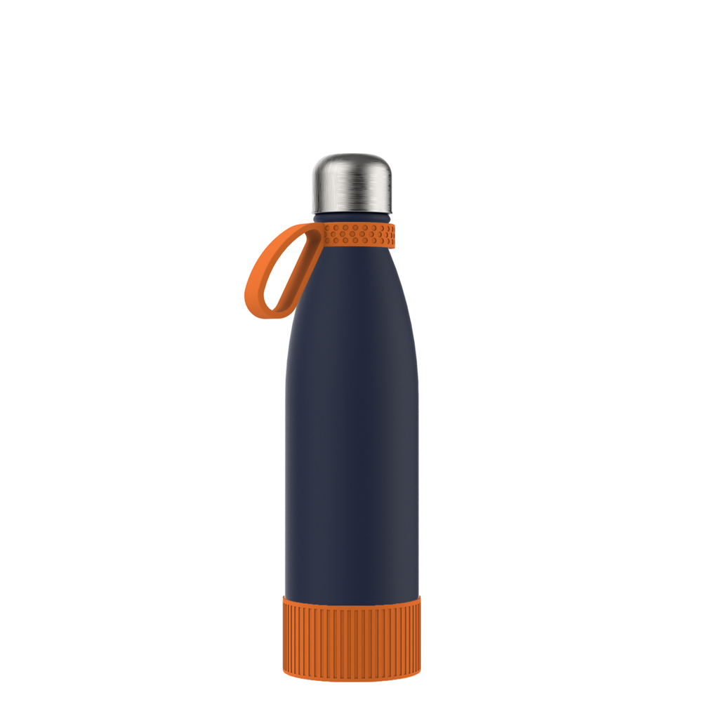 Thermotrinkflasche RETUMBLER-NIZZA - orange, marineblau, silber