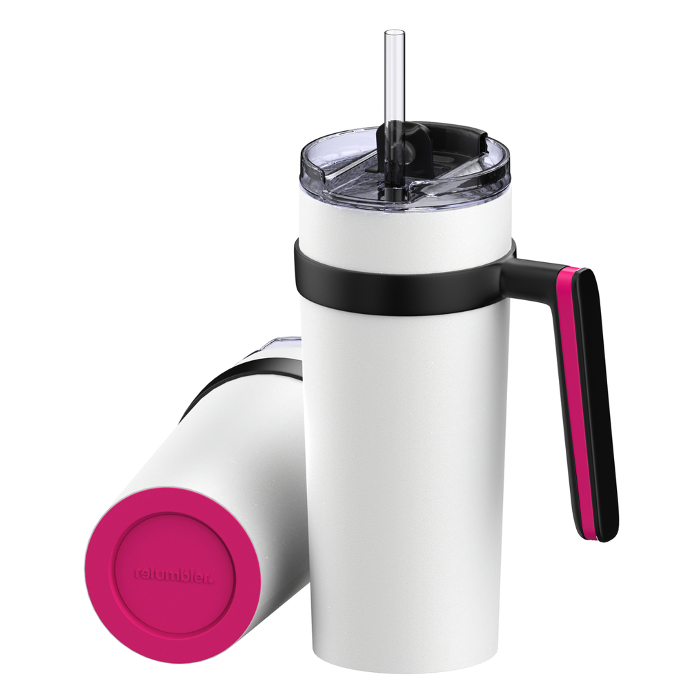 Thermobecher RETUMBLER-myORINOCO CERAMIC - magenta, weiß