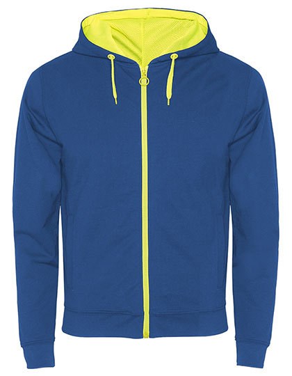 Roly - Fuji Sweat-Jacket - Royal Blue 05, Fluor Yellow 221