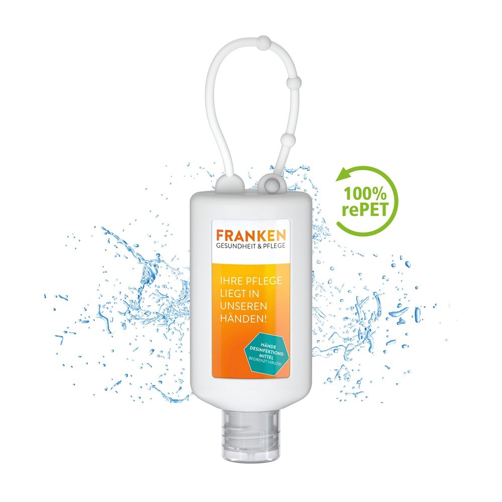 Hände-Desinfektionsgel (DIN EN 1500), 50 ml Bumper frost, Body Label (R-PET)