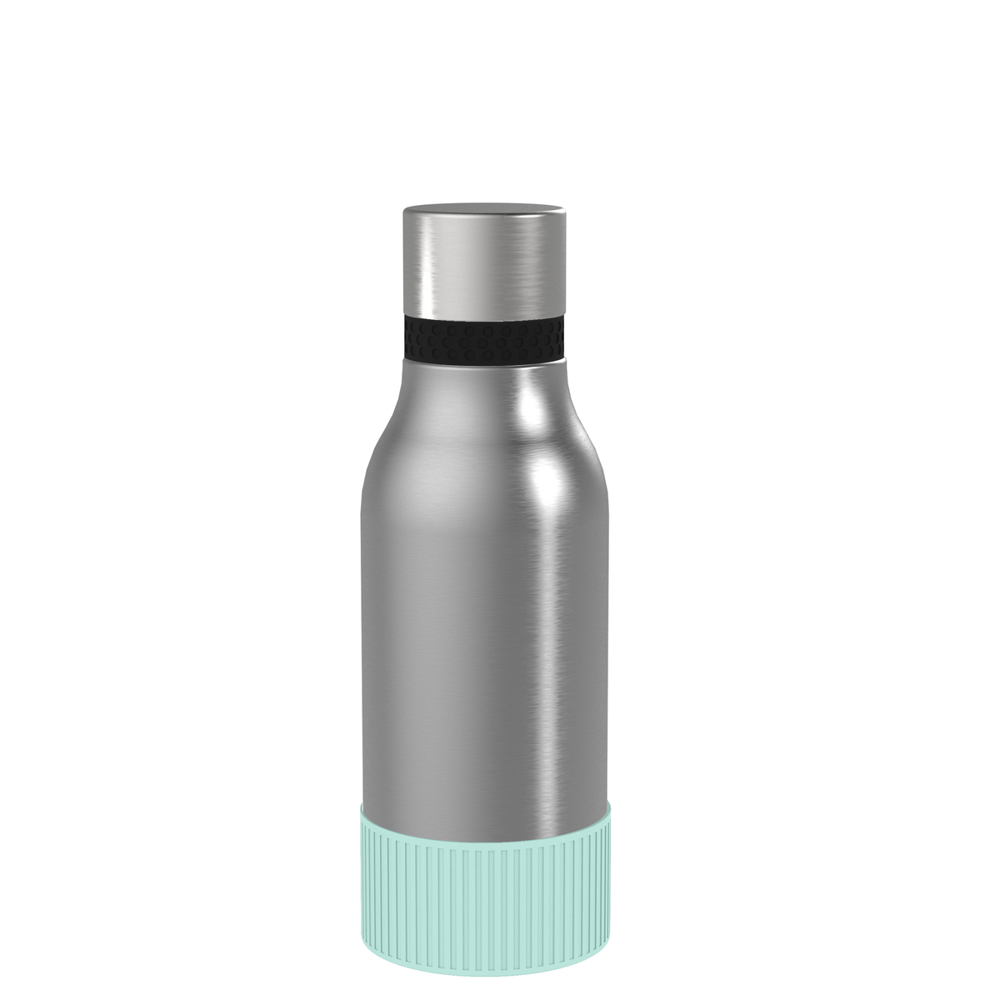 Thermotrinkflasche RETUMBLER-myNIZZA II 420 CERAMIC - hellblau, schwarz, silber